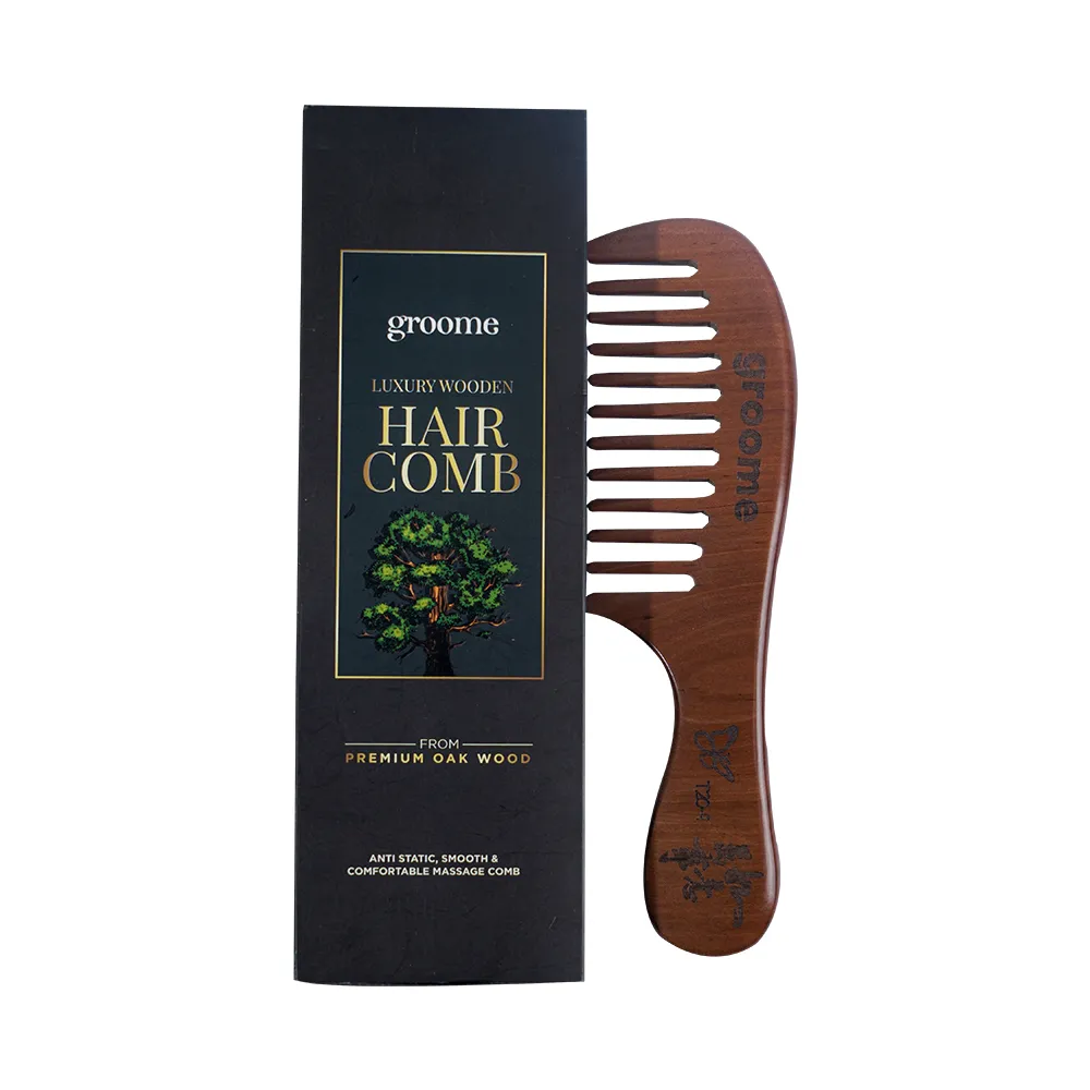 Groome Luxury Wooden Hair Comb 1 3 1