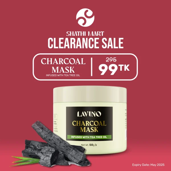 Lavino Charcoal Mask Infused With Tea Tree Oil