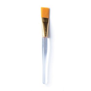 Lady Butterfly Face Mask Applying Transparent Brush Gold Bristle
