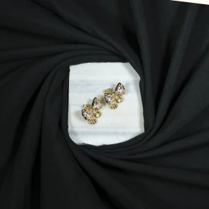 golden bow earrings