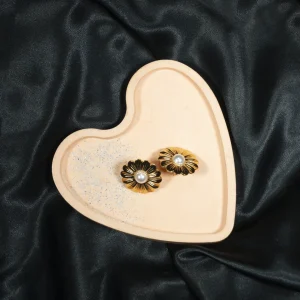high end palace style complex flower earrings